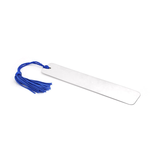 Long Rectangular Sterling Silver Bookmark with Feature Hallmark