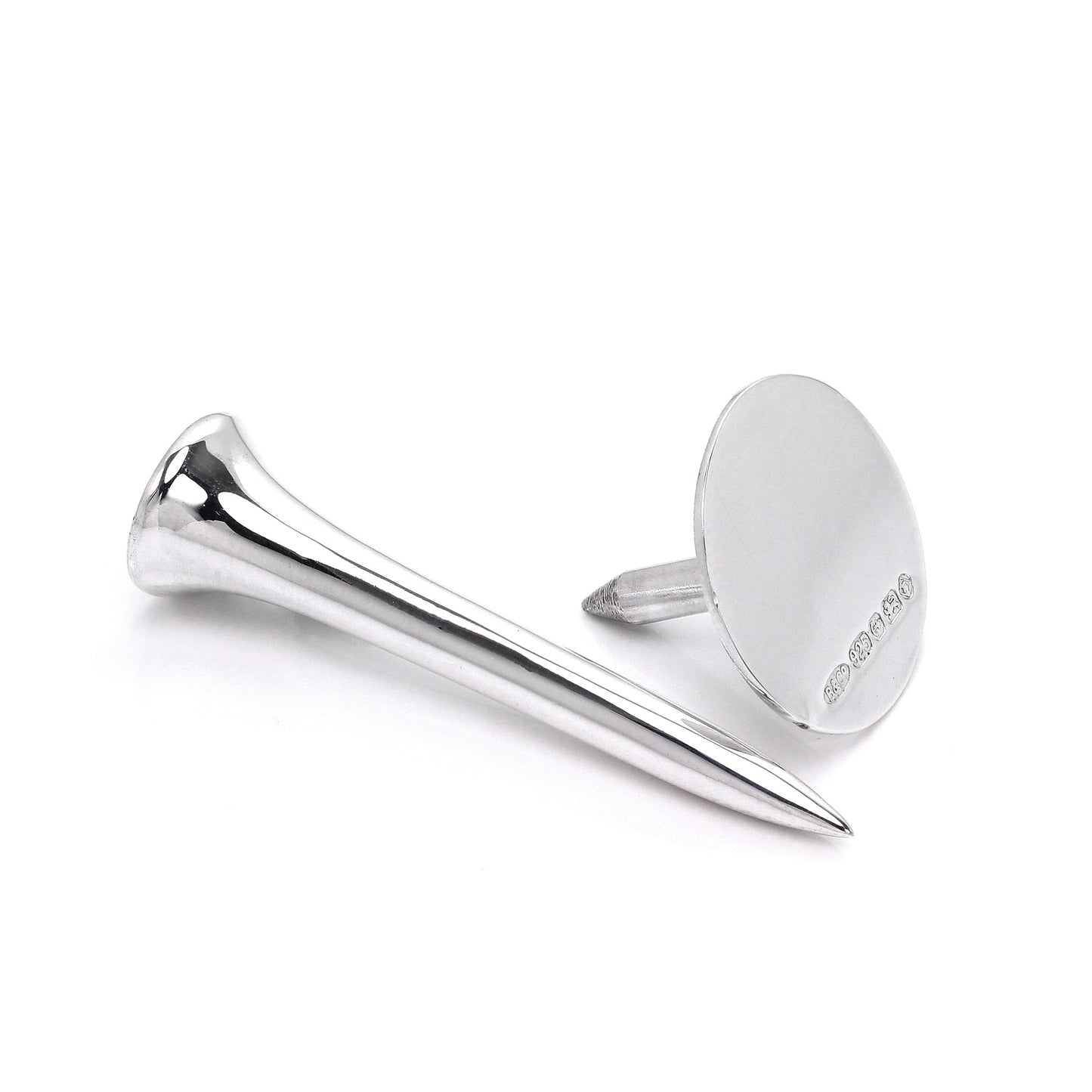 Sterling Silver Golf Tee & Engraveable Ball Marker Gift Set
