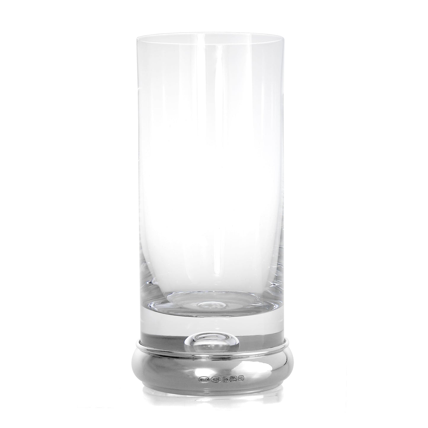 Sterling Silver Based Engravable High Ball Glass Tumbler