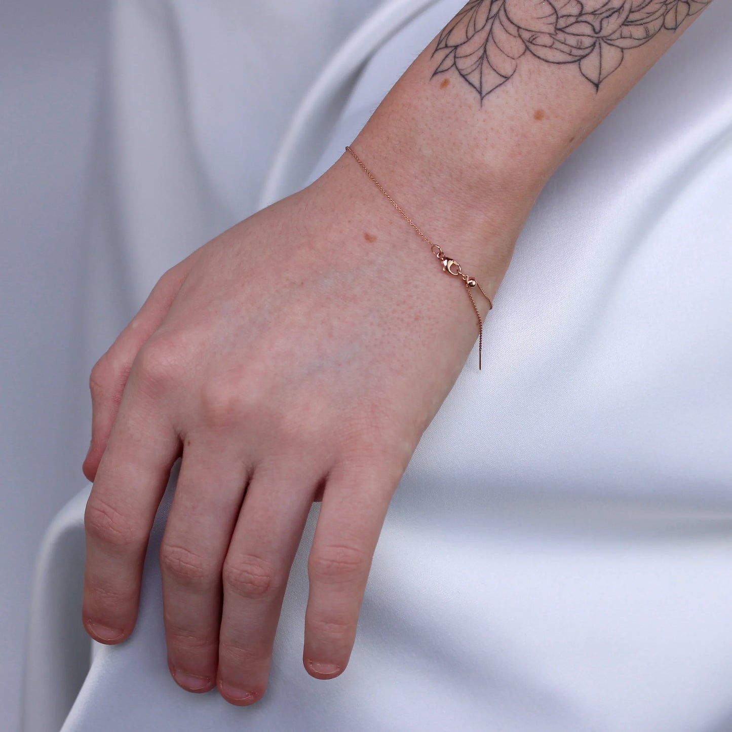 9ct Rose Gold Adjustable 7.5 Inch Bracelet