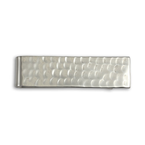 Sterling Silver Hammered Finish Money Clip