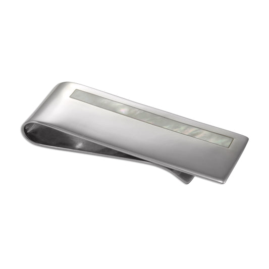 Sterling Silver Mother Of Pearl Money Clip