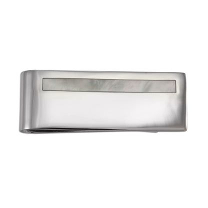 Sterling Silver Mother Of Pearl Money Clip