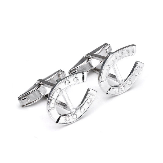 Sterling Silver Horseshoe Swivel Back Cufflinks