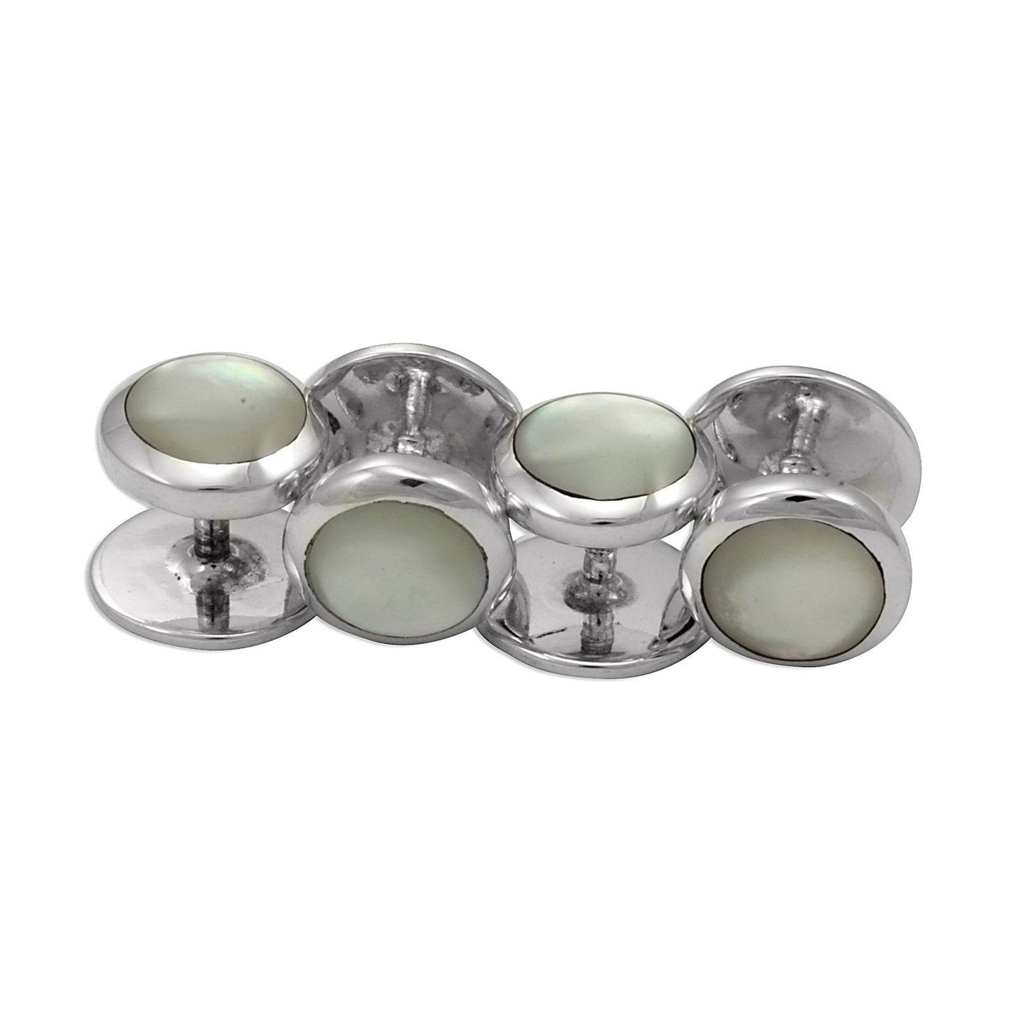 Sterling Silver Mother Of Pearl Shirt Studs