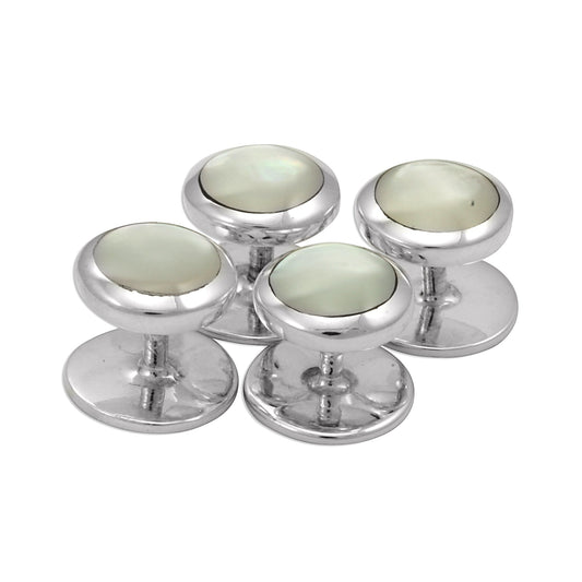 Sterling Silver Mother Of Pearl Shirt Studs