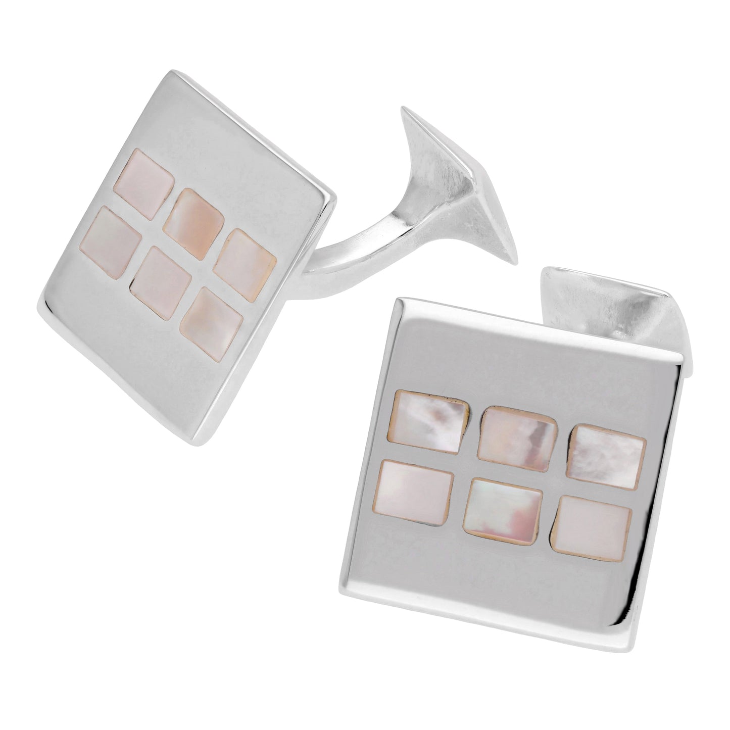 Sterling Silver Mother Of Pearl Cufflinks