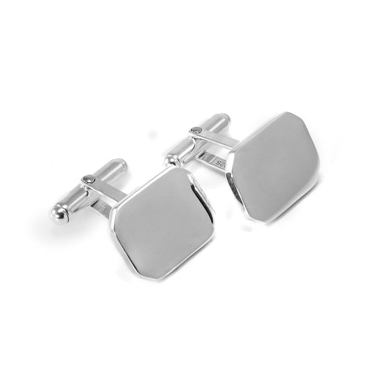 Sterling Silver Octagon Shape Cufflinks