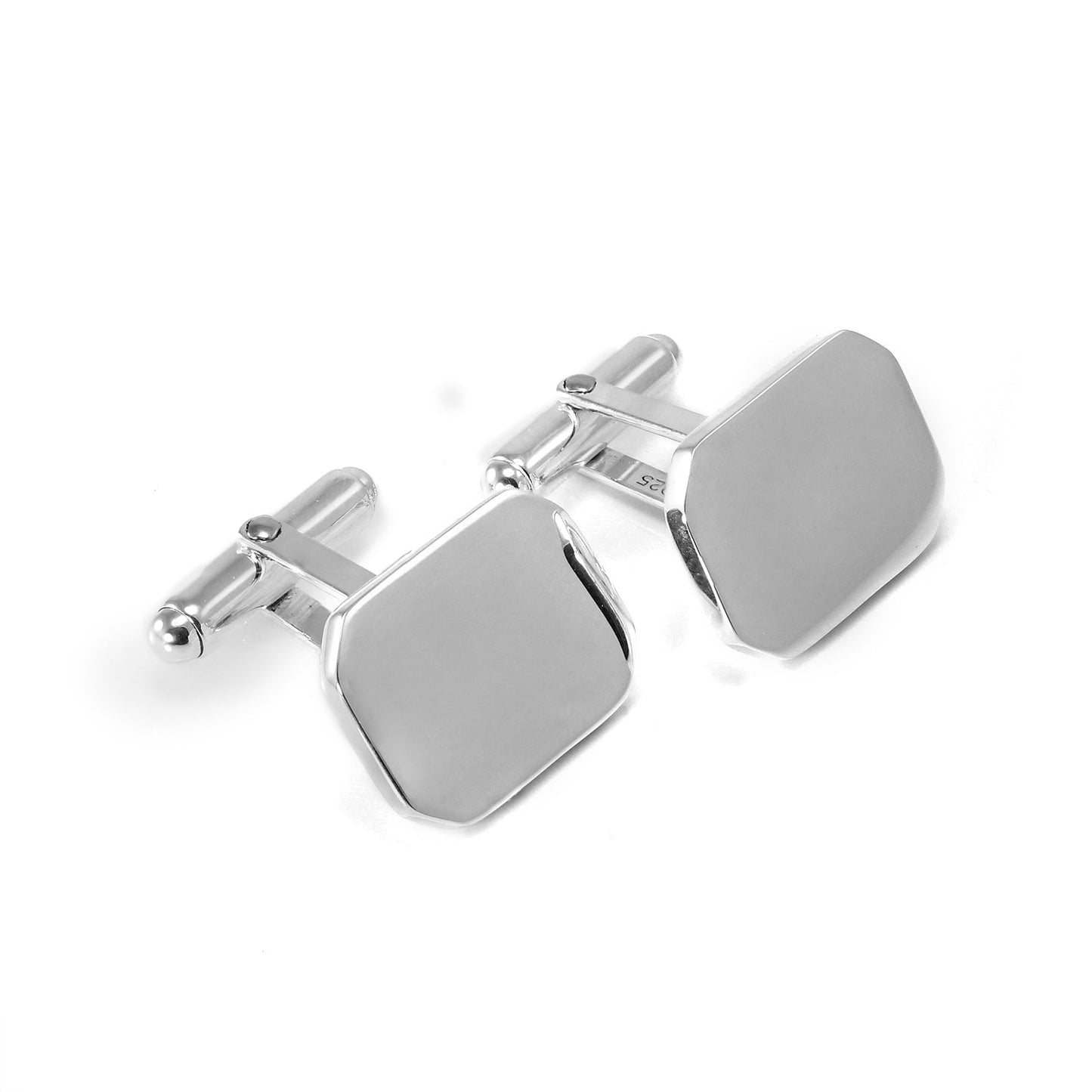 Sterling Silver Octagon Shape Cufflinks