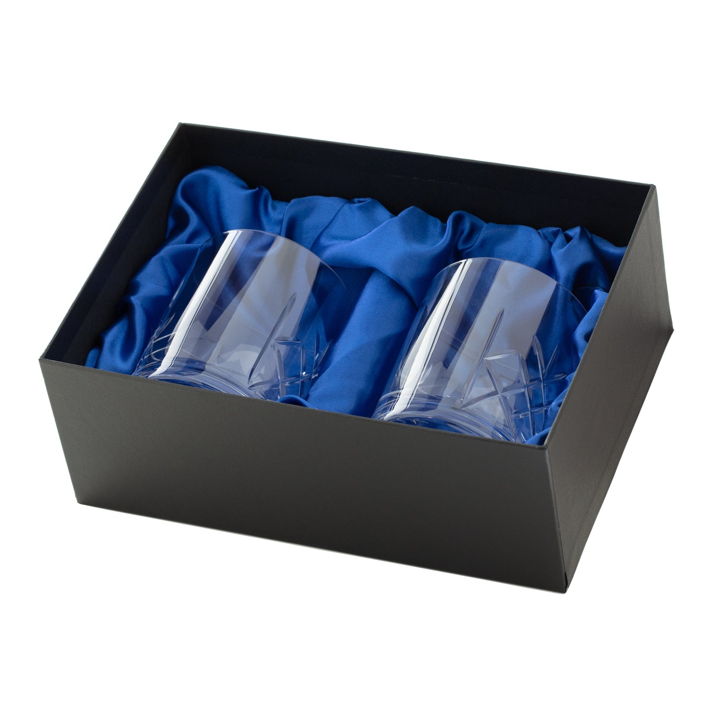 Set of 2 Old Fashioned 10oz Engravable Glass Tumblers
