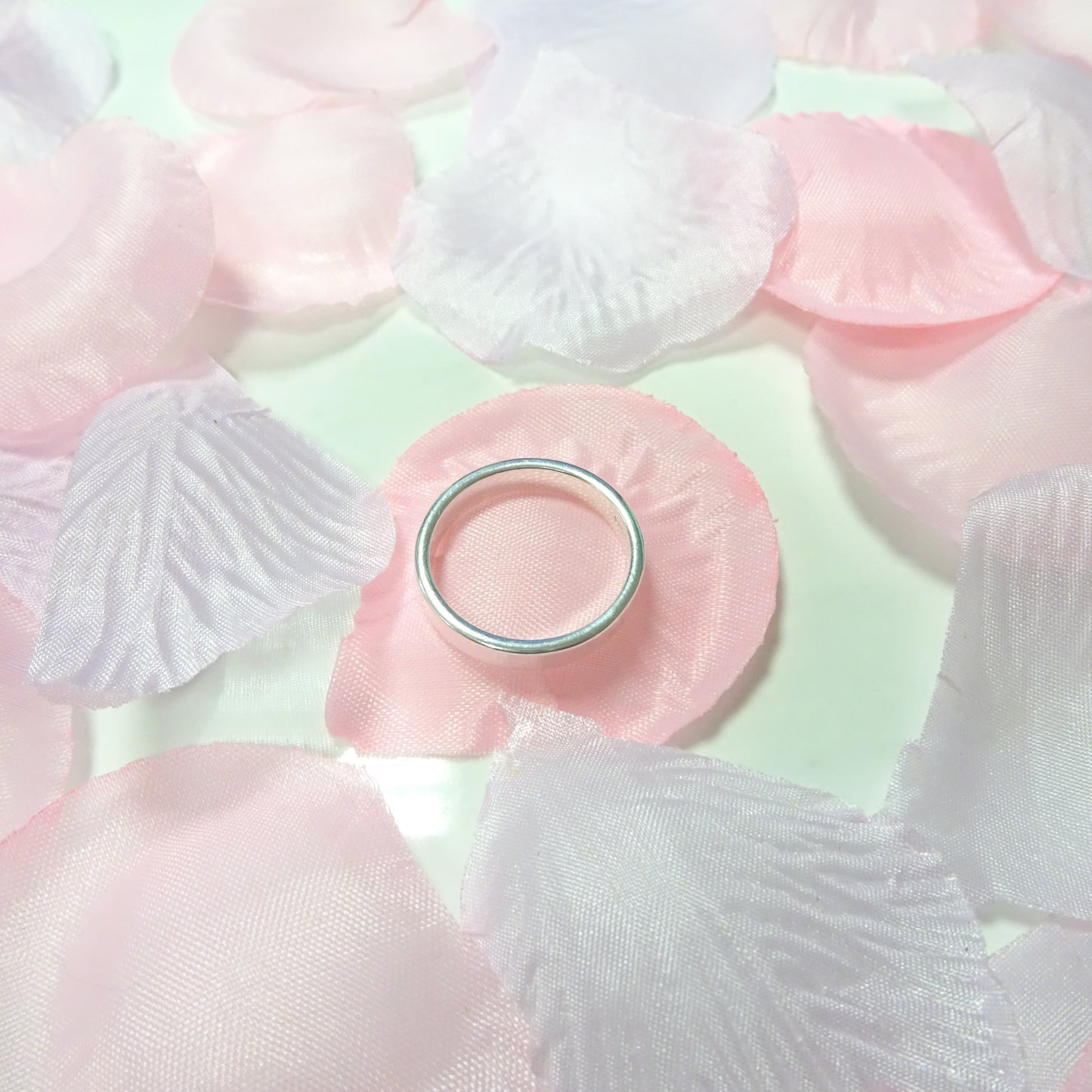 Sterling Silver 4mm Flat Comfort fit Wedding Band Ring Size I - Z