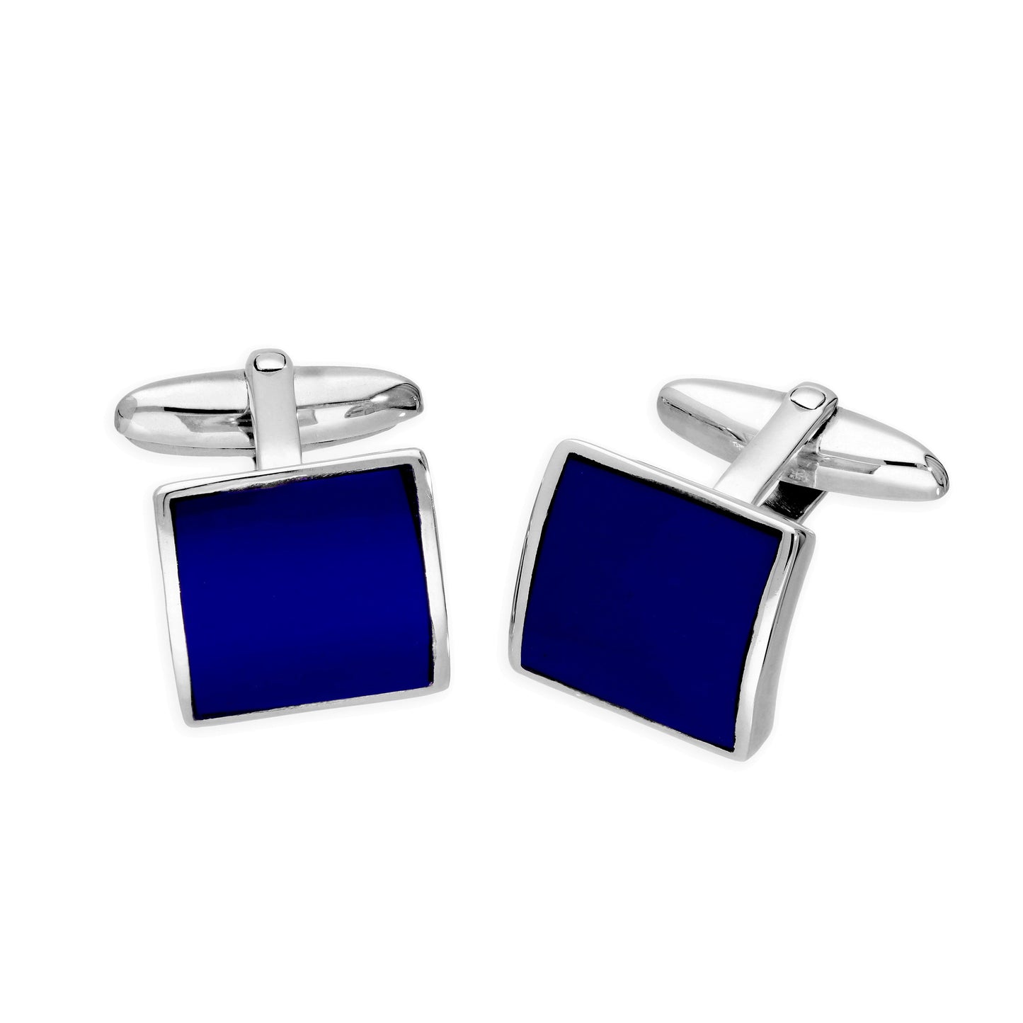 Sterling Silver Lapis Cufflinks