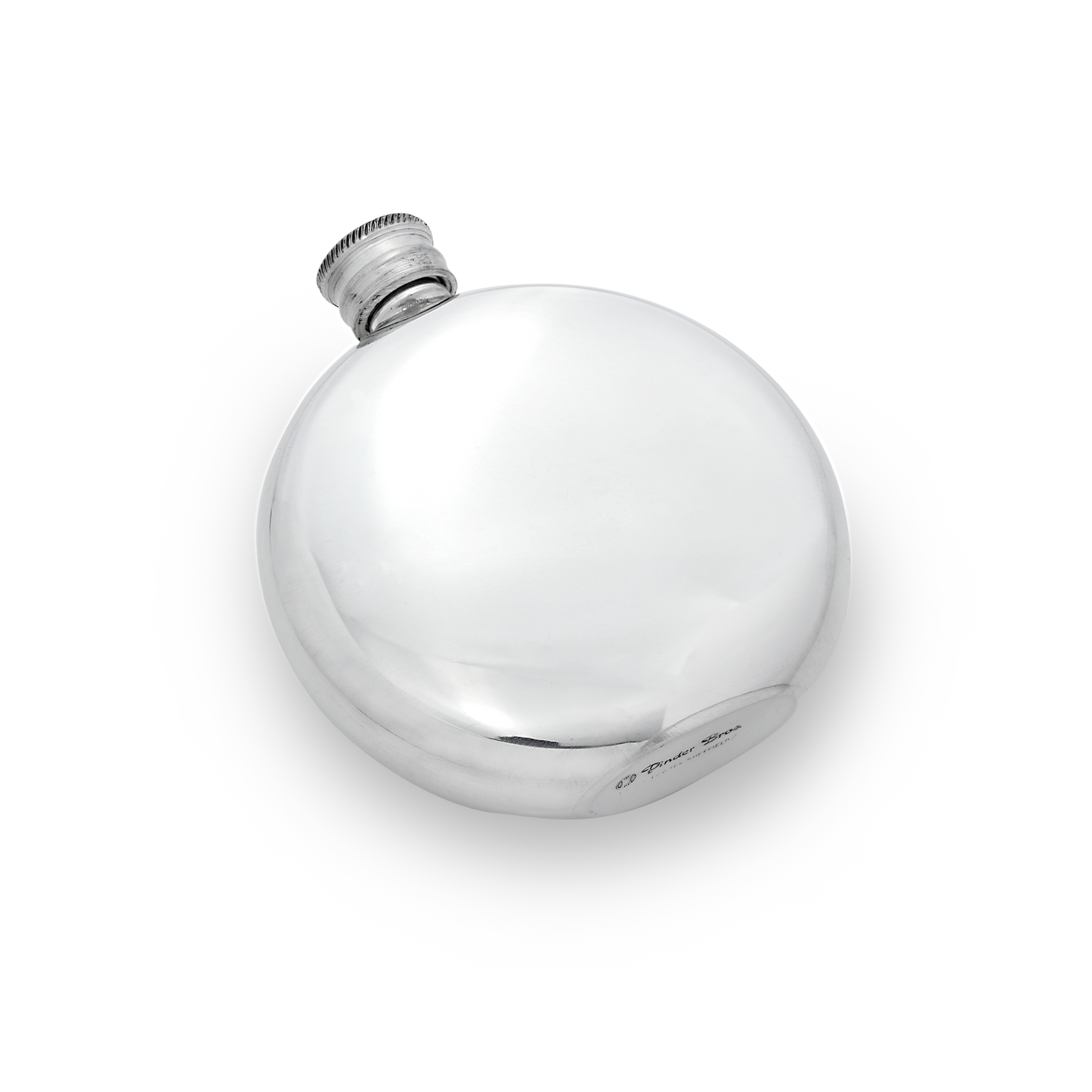 6oz Handmade Plain Round Pewter Engravable Hip Flask