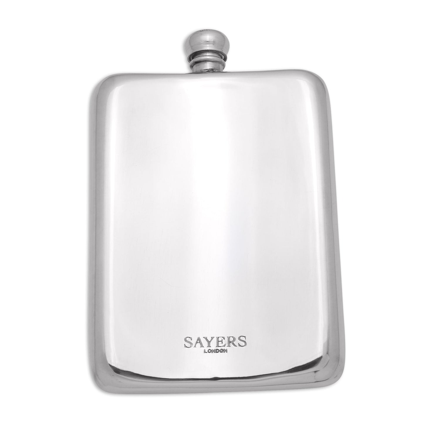 Sayers London 8oz Handmade Pewter Classic Engravable Hip Flask