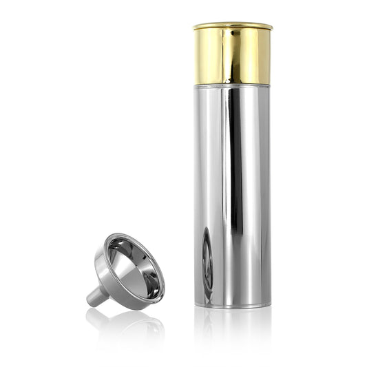 Engravable Stainless Steel Shot Gun Cartridge 3 oz Hip Flask