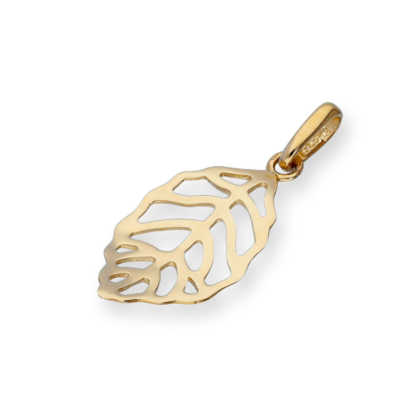 9ct Gold Cut Out Leaf Charm