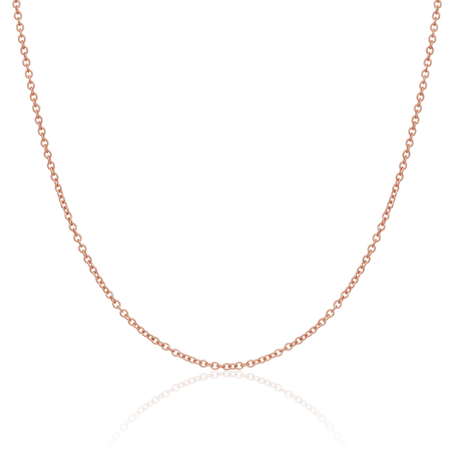 9ct Rose Gold Trace Chain - 18 Inches