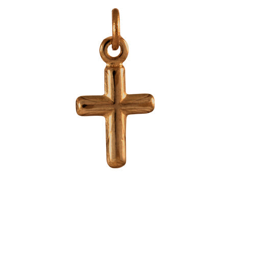 9ct Rose Gold Cross Charm