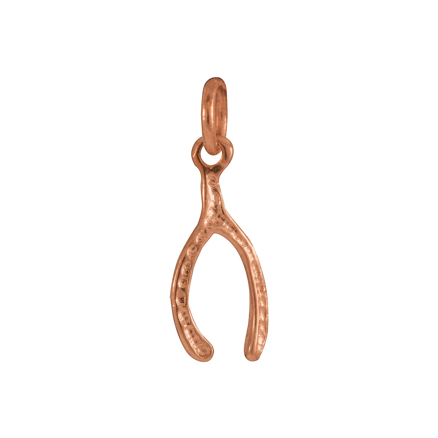 9ct Rose Gold Wishbone Charm