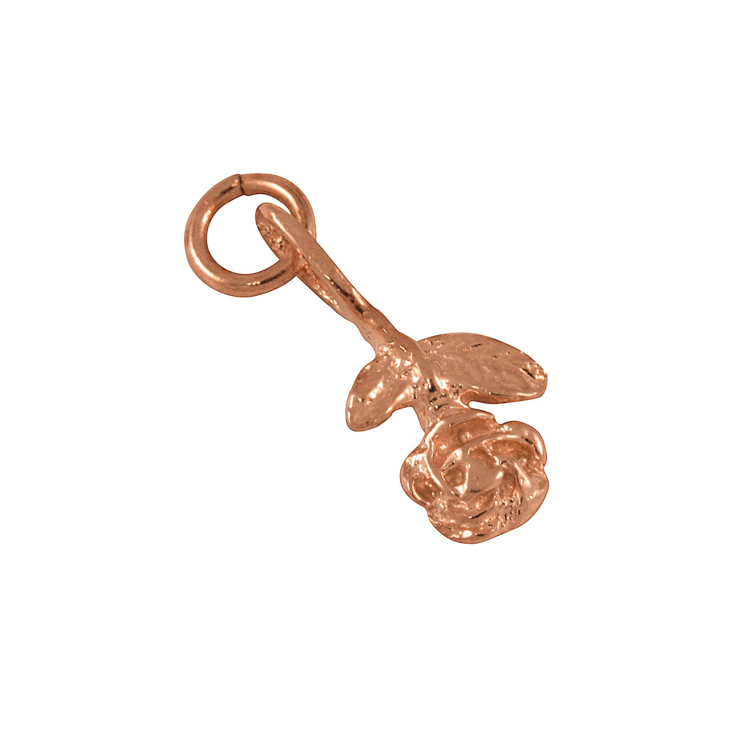 9ct Rose Gold Rose Charm