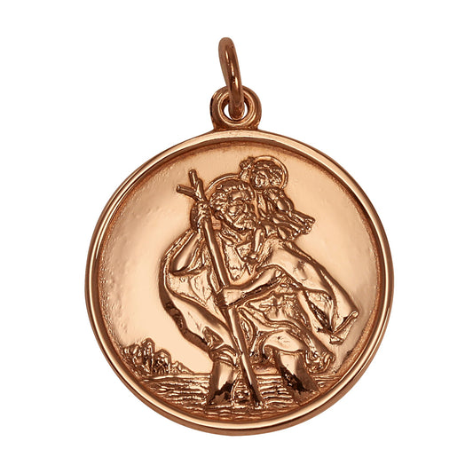 9ct Rose Gold St Christopher Pendant