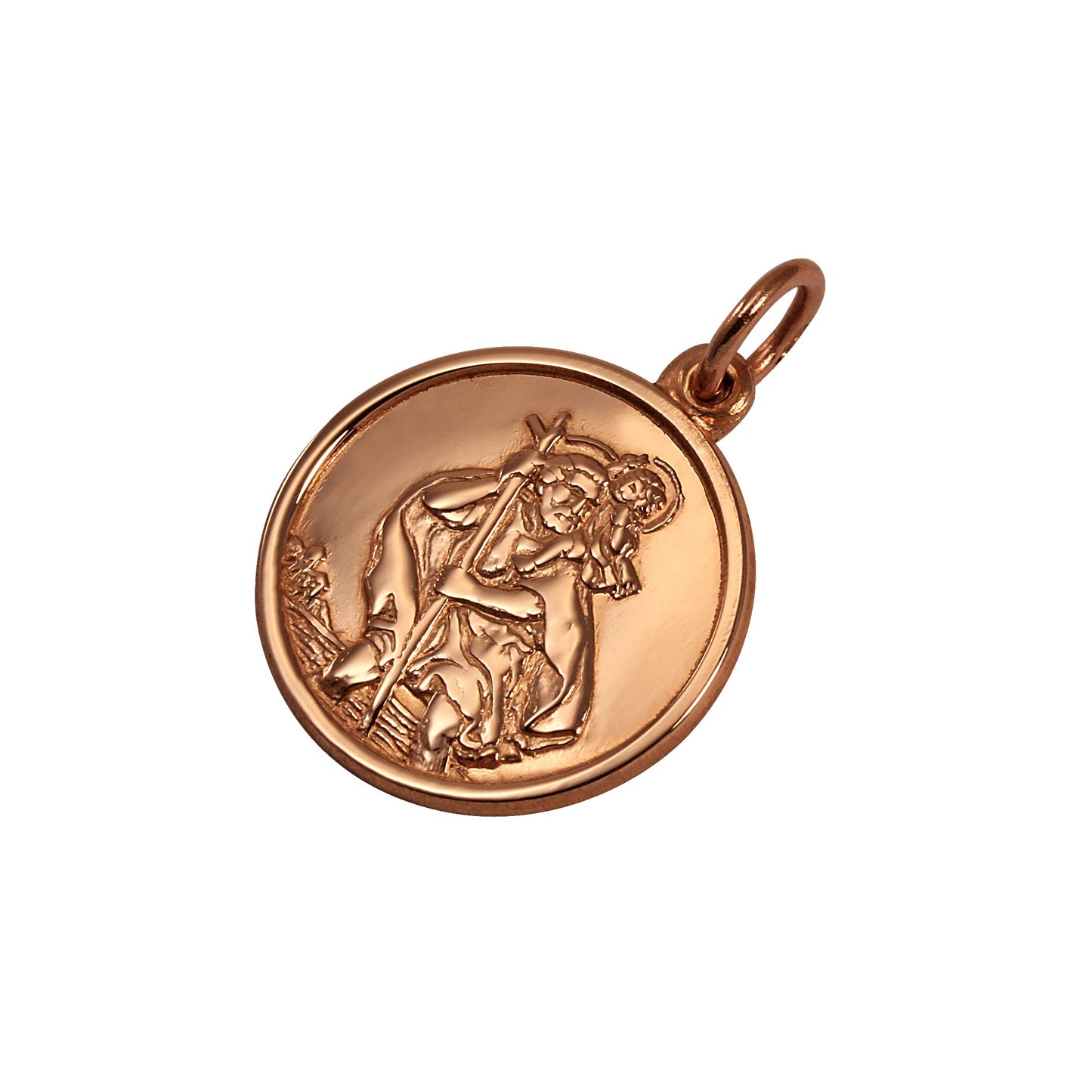 9ct Rose Gold St Christopher Pendant