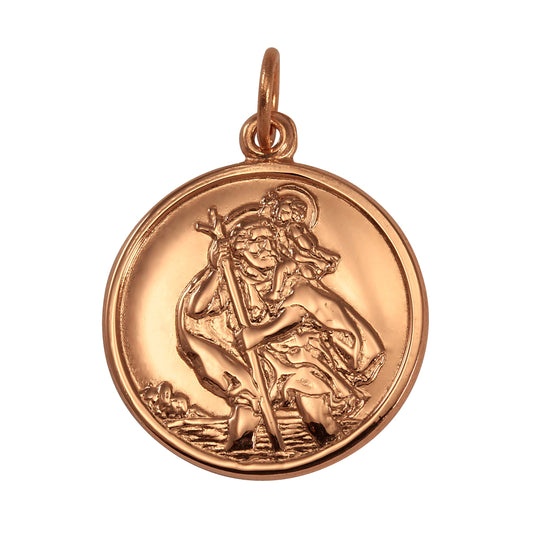 9ct Rose Gold St Christopher Pendant