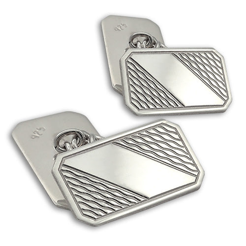 Sterling Silver Patterned Cufflinks