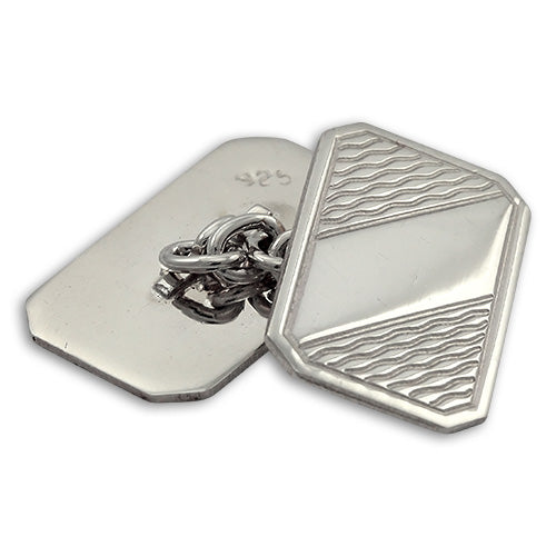 Sterling Silver Patterned Cufflinks