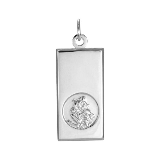 Sterling Silver Modern Saint Christopher Pendant