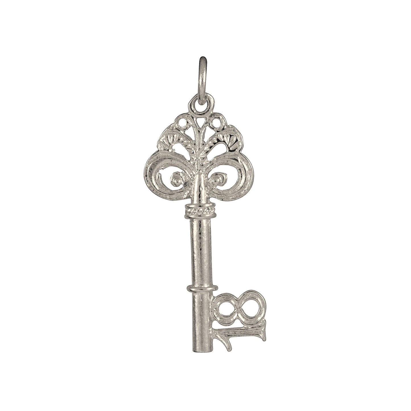 9ct White Gold 18th Birthday Key Charm