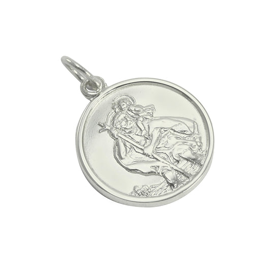 9ct White Gold St Christopher Pendant