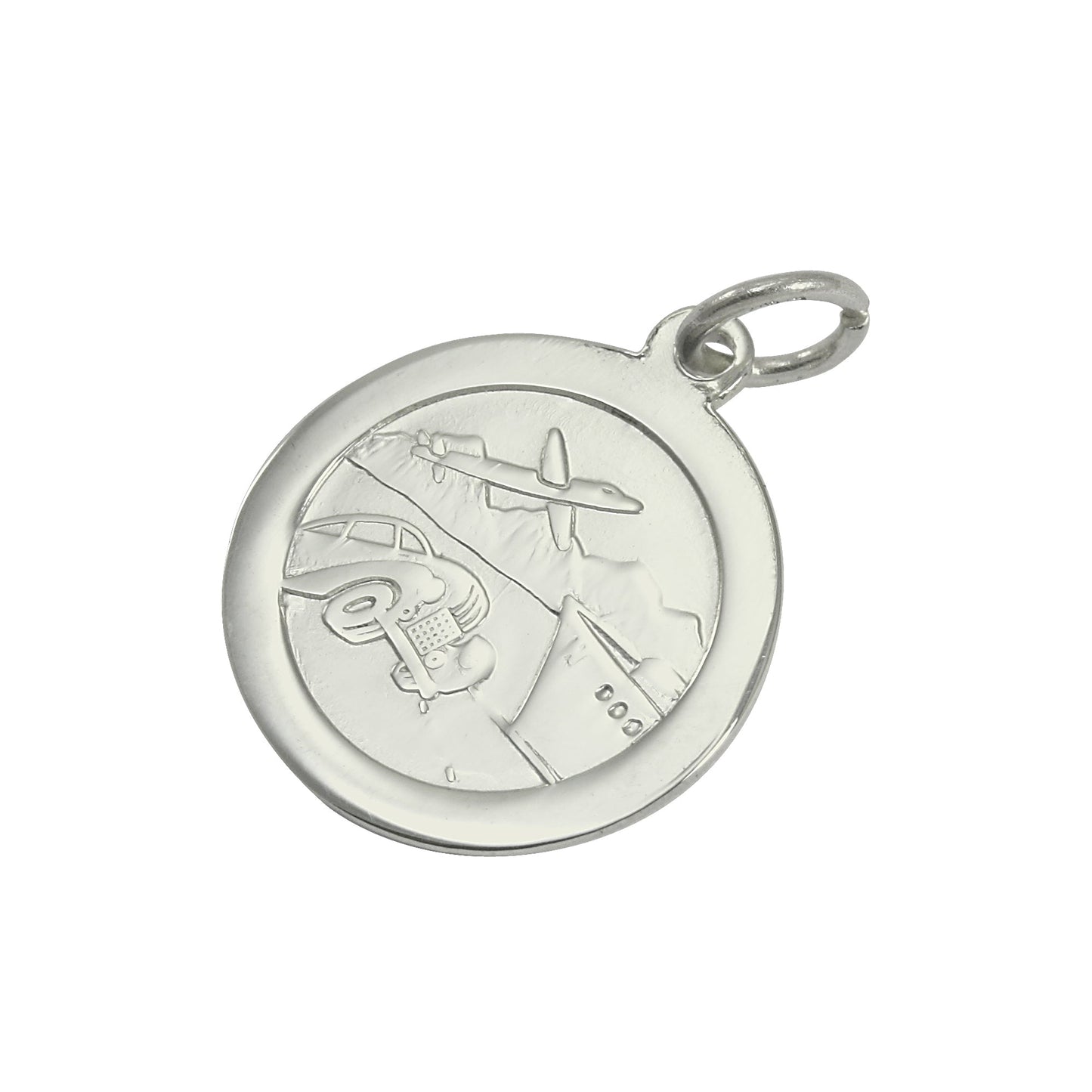 9ct White Gold St Christopher Pendant