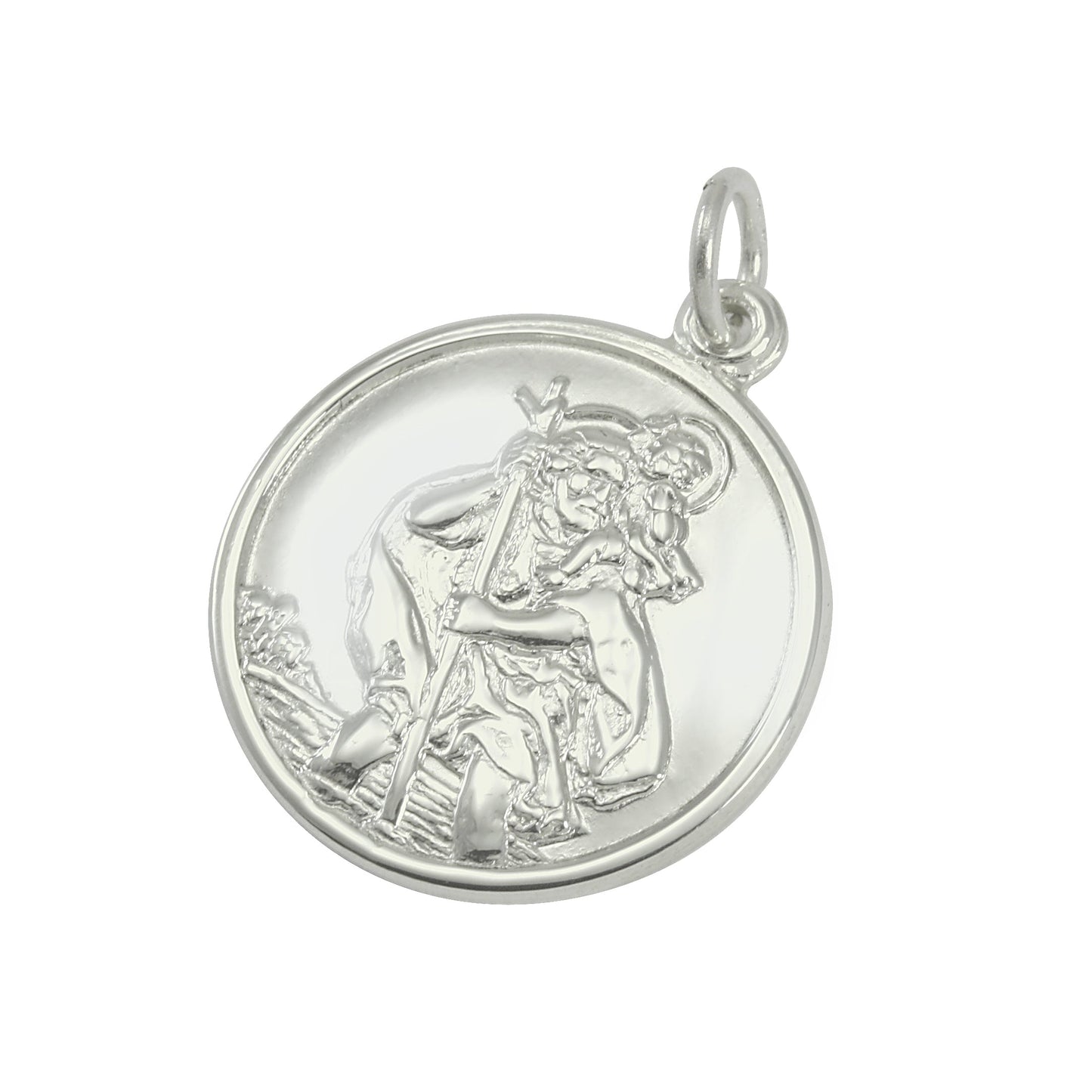 9ct White Gold St Christopher Pendant