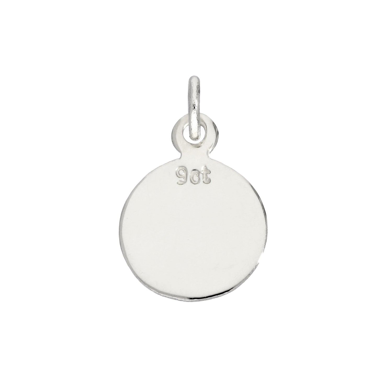 9ct White Gold Small Round Saint Christopher
