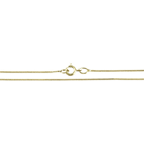 9ct Gold Diamond Cut Curb Chain