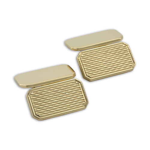9ct Gold Engine Turned Cufflinks