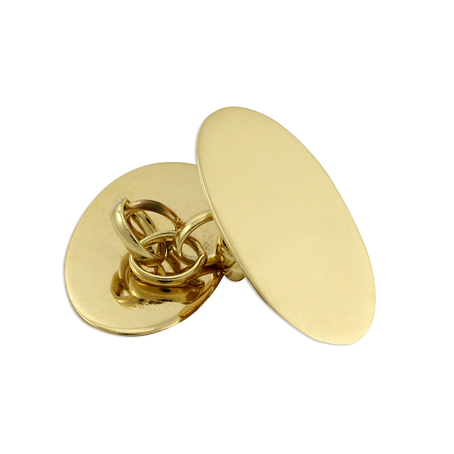 9ct Gold Classic Oval Cufflinks