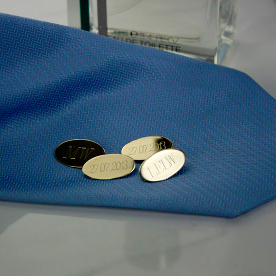 9ct Gold Classic Oval Cufflinks