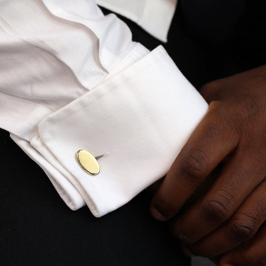 9ct Gold Classic Oval Cufflinks