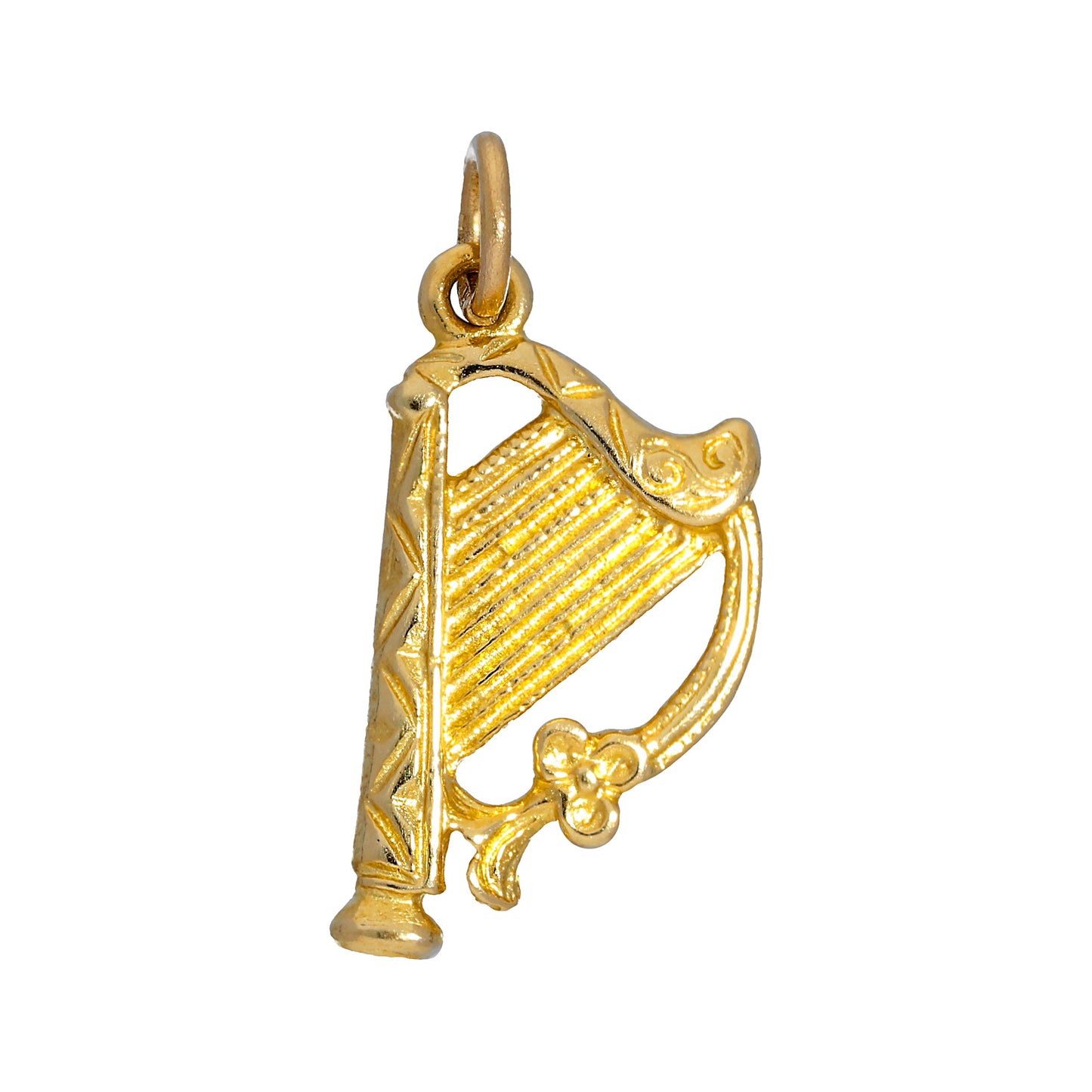 9ct Gold Harp Charm