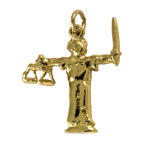 9ct Gold Lady Justice Charm