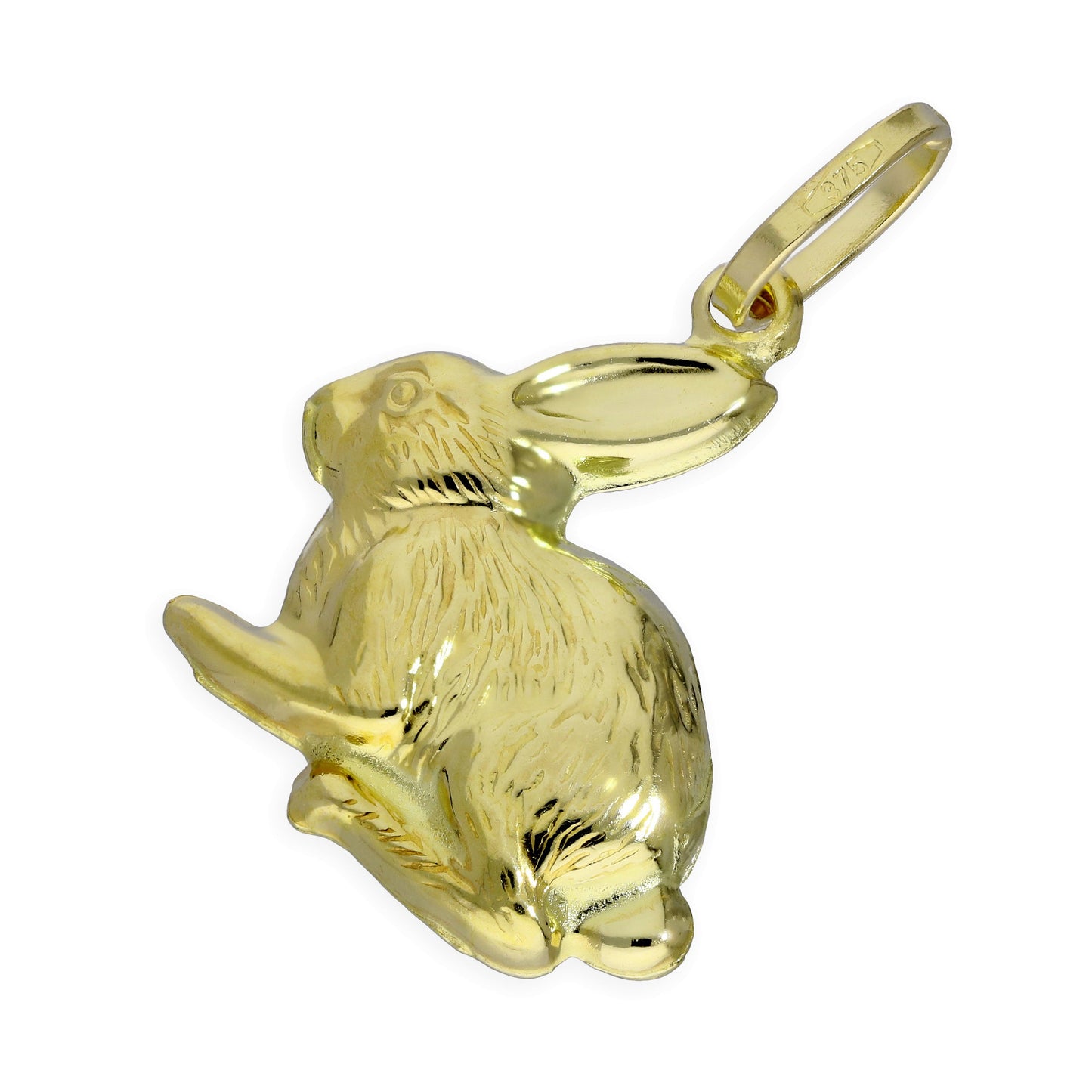 9ct Hollow Gold Rabbit Charm
