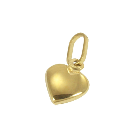 9ct Yellow Gold Hollow Tiny Puffed Heart Charm