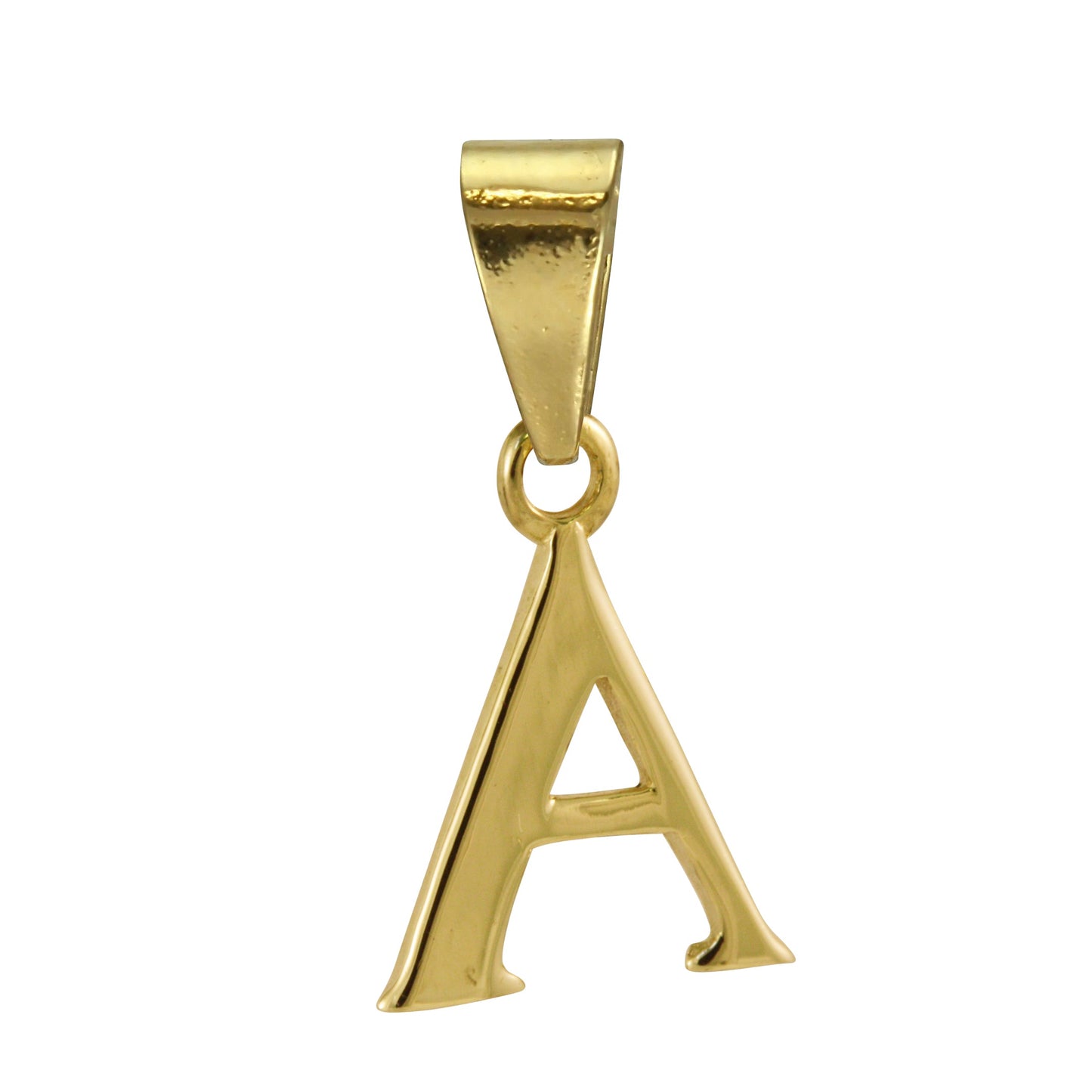 9ct Gold Alphabet Letter - Bail Charm Pendant A - Z
