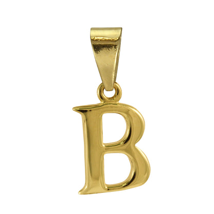 9ct Gold Alphabet Letter - Bail Charm Pendant A - Z