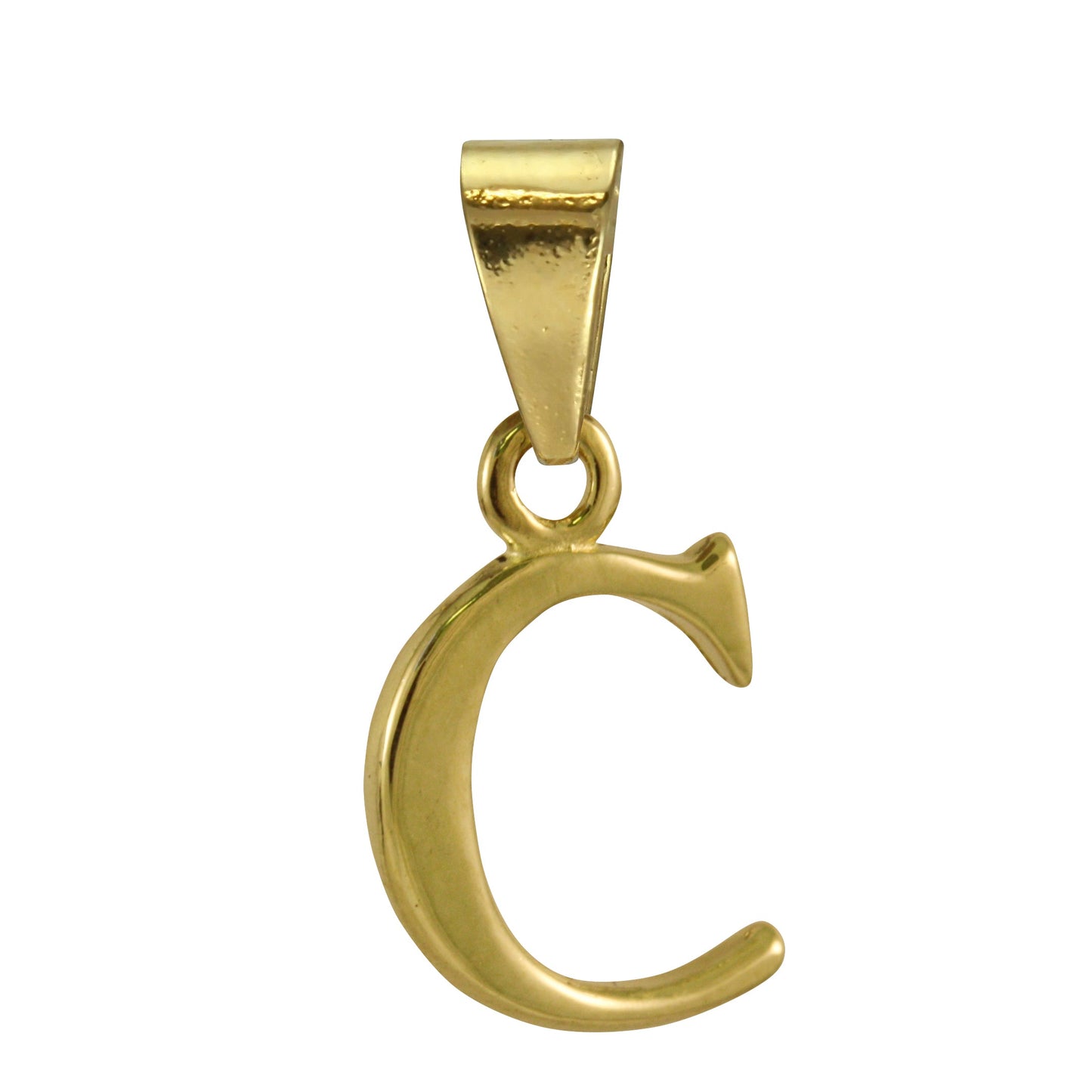 9ct Gold Alphabet Letter - Bail Charm Pendant A - Z