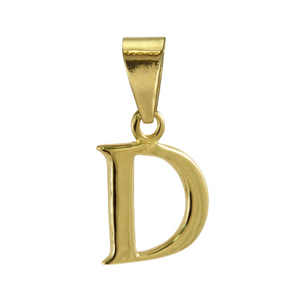 9ct Gold Alphabet Letter - Bail Charm Pendant A - Z