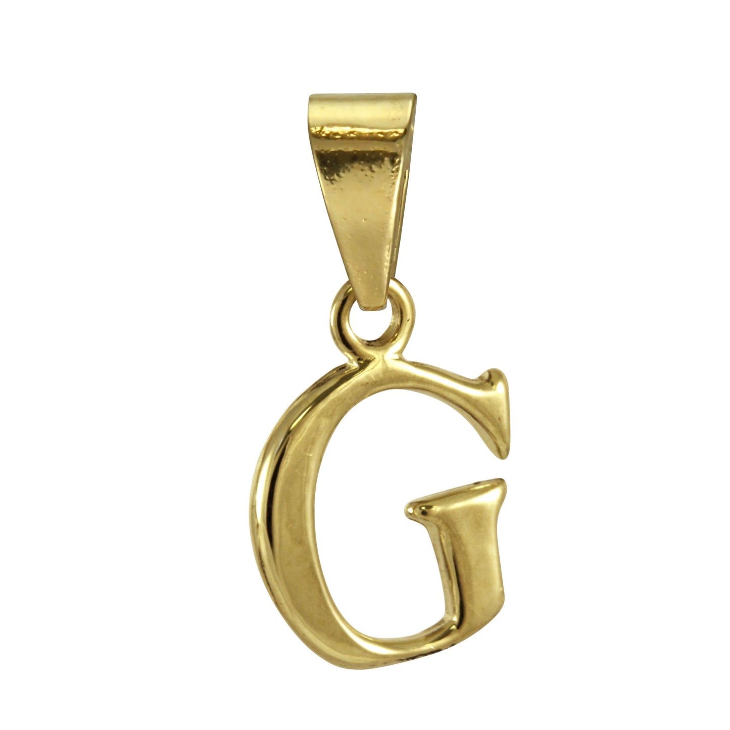 9ct Gold Alphabet Letter - Bail Charm Pendant A - Z