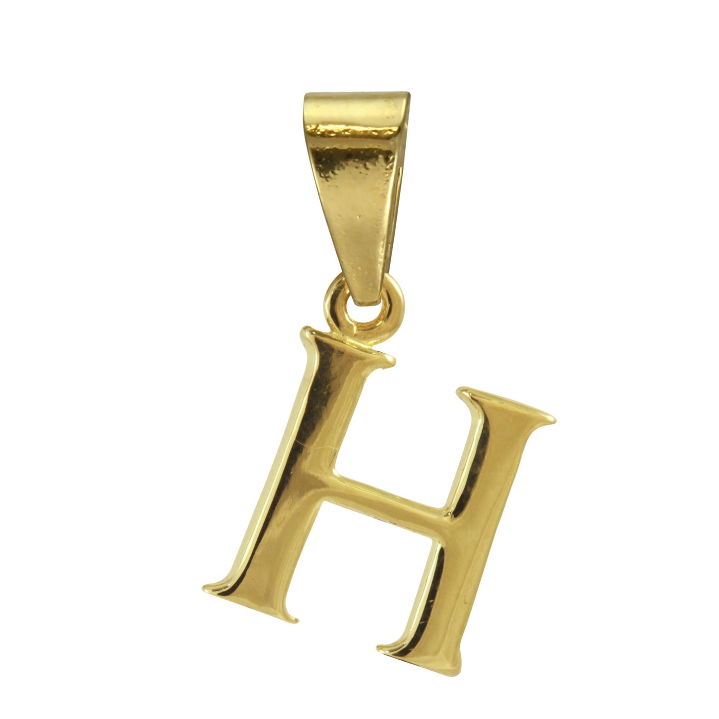 9ct Gold Alphabet Letter - Bail Charm Pendant A - Z